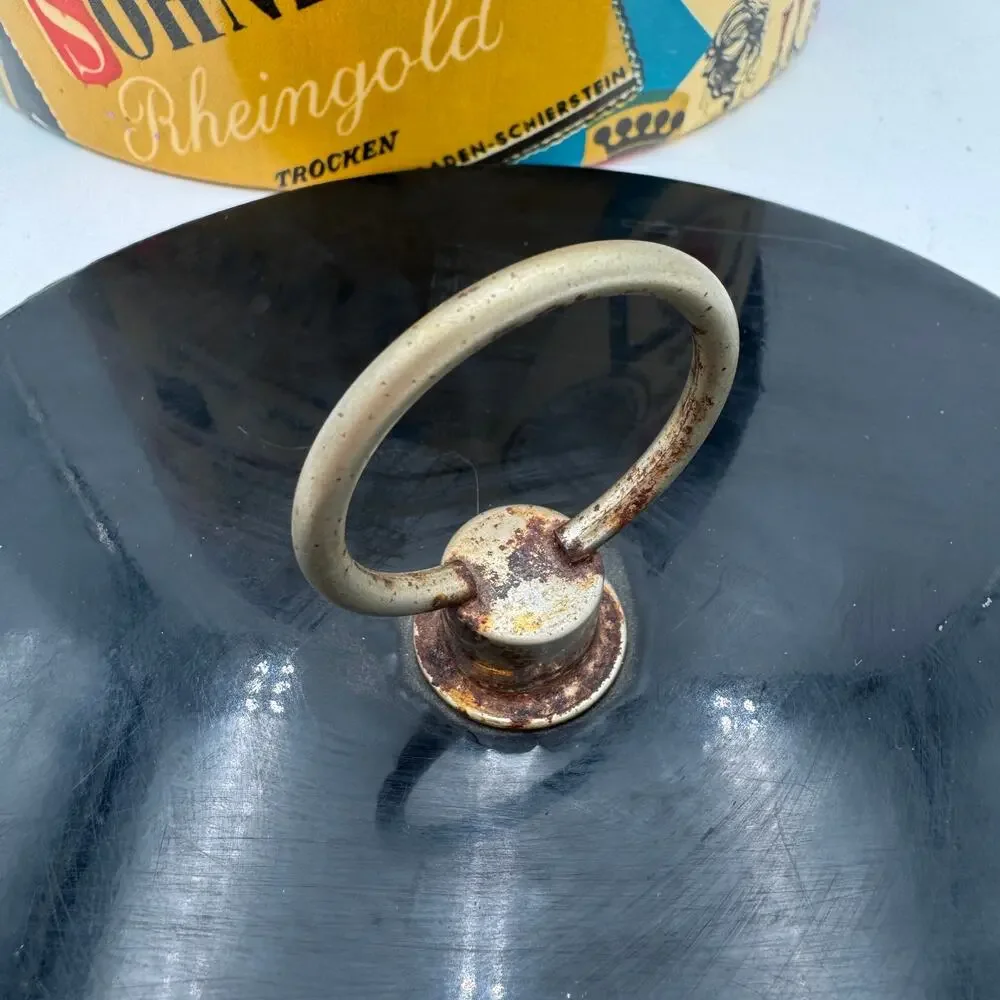 Vintage Cocktails Recipe Ice Bucket, Vinyl and Plastic, Mid Century Modern 7.5